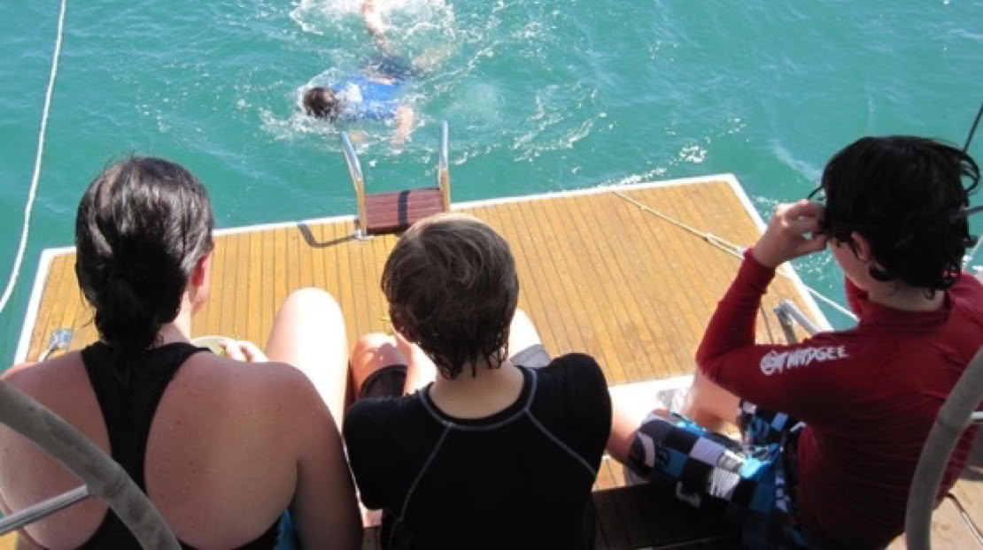 Swimming on Curlew Escape using the swimming platform and swim ladder